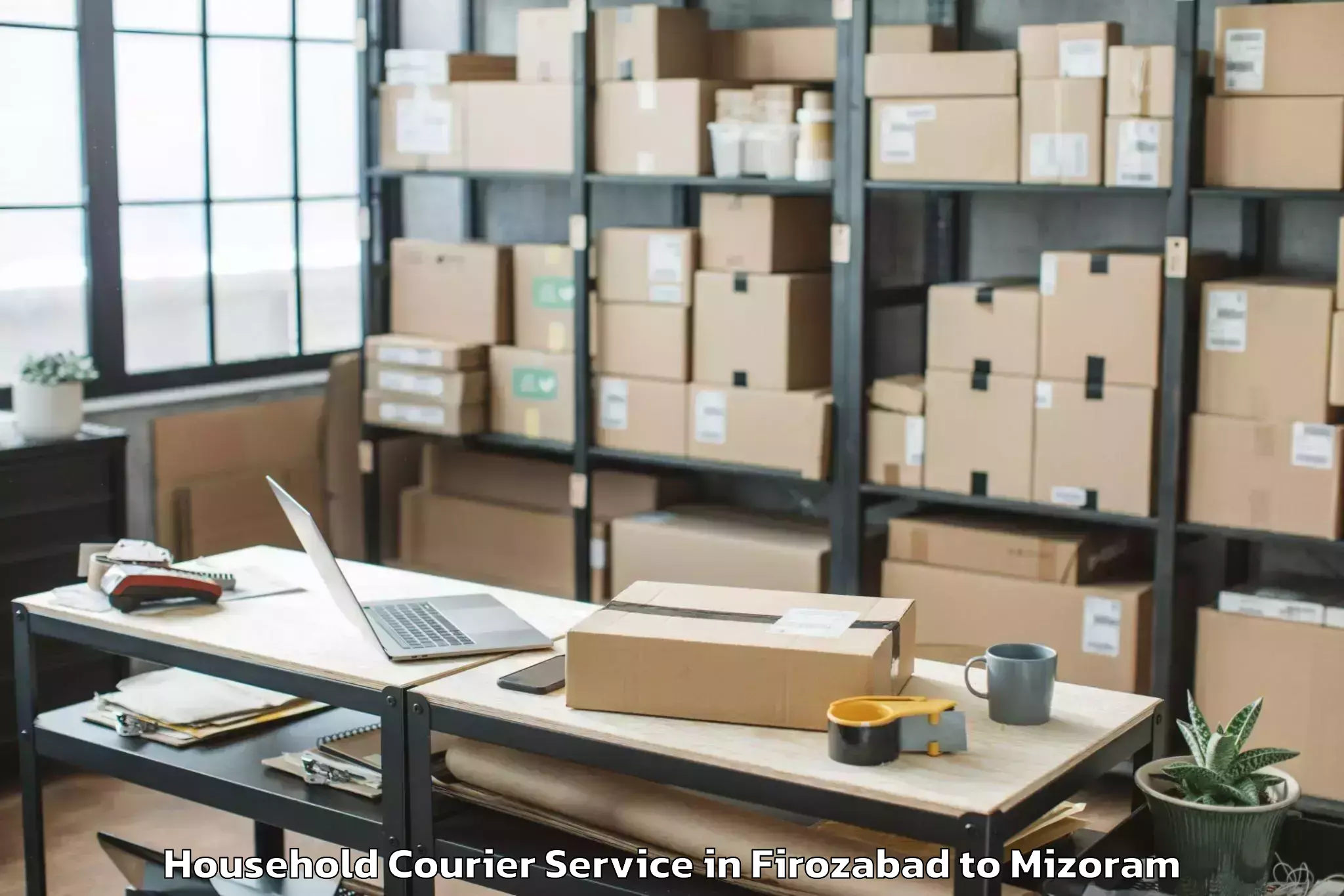 Get Firozabad to Lunglei Household Courier